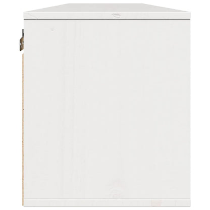 Väggskåp Vit 2 st 80x30x35 cm massiv furu