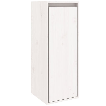 Väggskåp Vit 2 st 30x30x80 cm massiv furu
