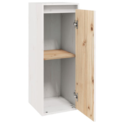 Väggskåp Vit 2 st 30x30x80 cm massiv furu