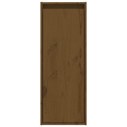 Väggskåp Honungsbrun 2 st 30x30x80 cm massiv furu