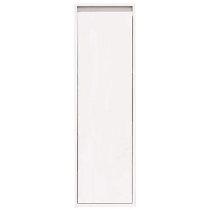 Väggskåp Vit 2 st 30x30x100 cm massiv furu