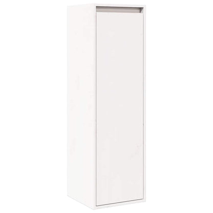 Väggskåp Vit 2 st 30x30x100 cm massiv furu