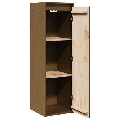 Väggskåp Honungsbrun 2 st 30x30x100 cm massiv furu