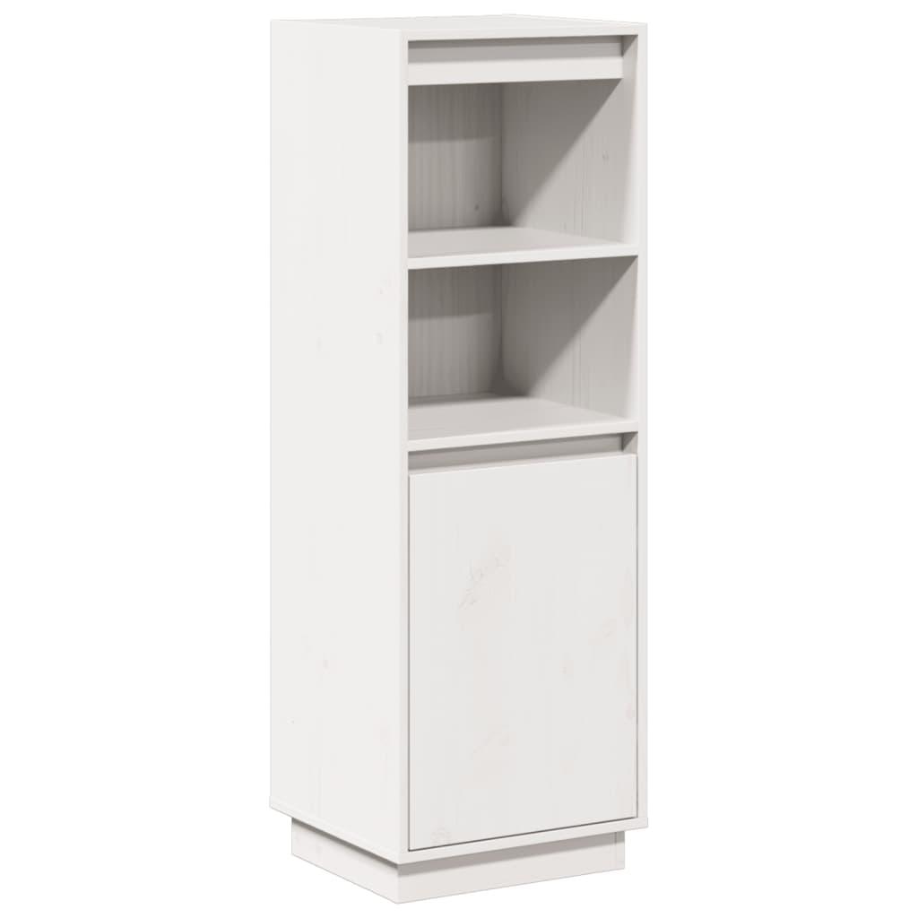 Skåp Vit 37x34x110 cm massiv furu