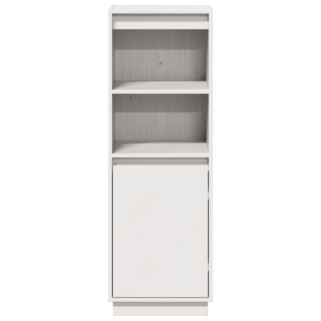 Skåp Vit 37x34x110 cm massiv furu