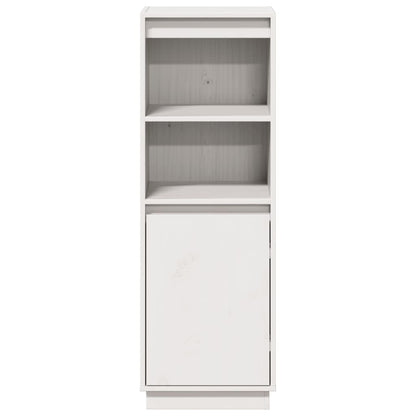 Skåp Vit 37x34x110 cm massiv furu