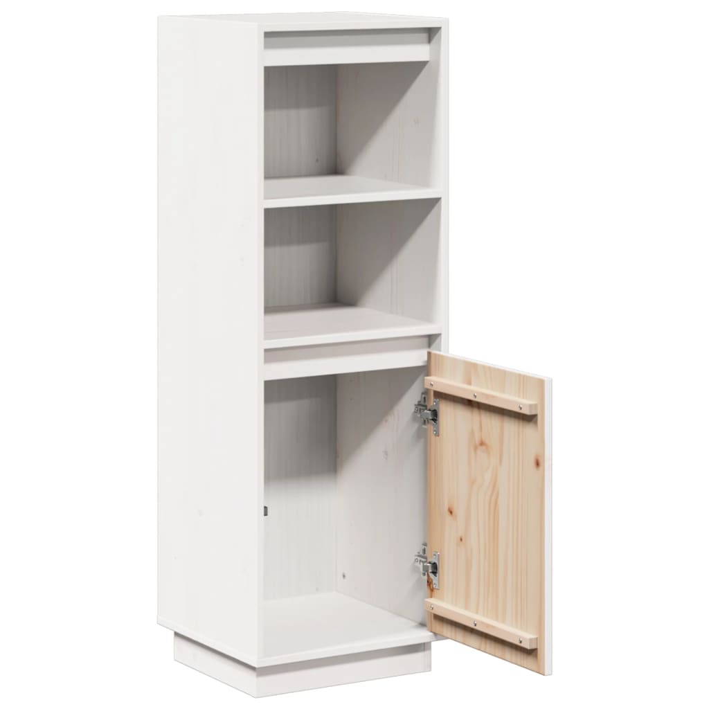 Skåp Vit 37x34x110 cm massiv furu
