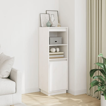 Skåp Vit 37x34x110 cm massiv furu