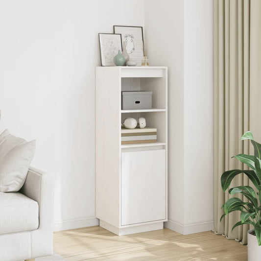 Skåp Vit 37x34x110 cm massiv furu