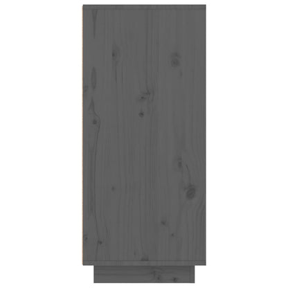 Skoställ Grå Skoskåp 60x35x80 cm massiv furu