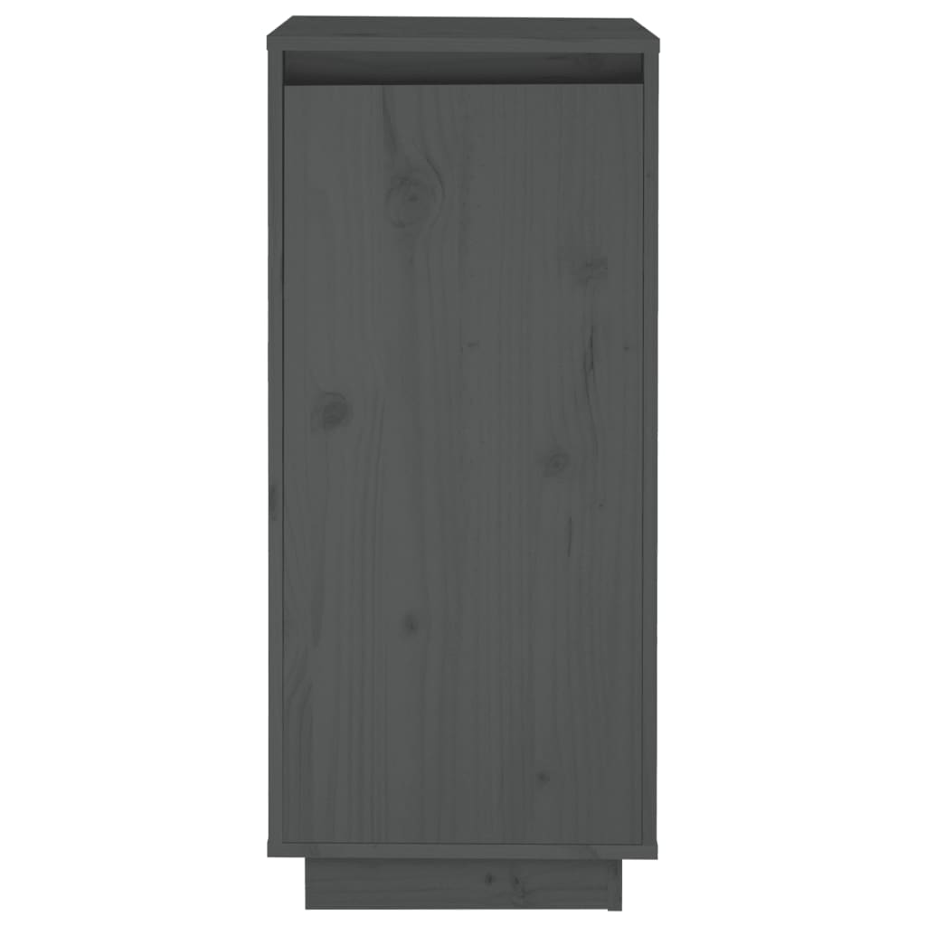 Skoställ Grå Skoskåp 35x35x80 cm massiv furu
