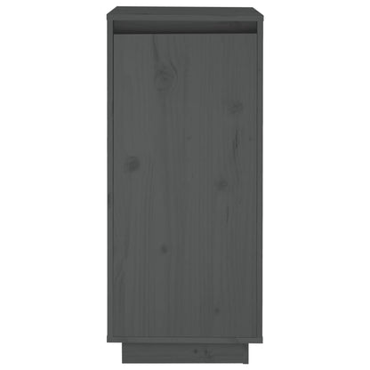 Skoställ Grå Skoskåp 35x35x80 cm massiv furu