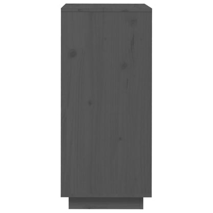 Skoställ Grå Skoskåp 35x35x80 cm massiv furu