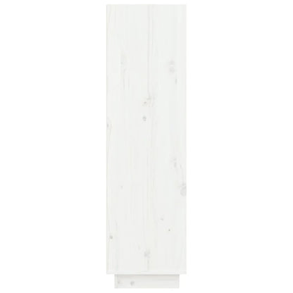 Skoställ Vit Skoskåp 60x34x105 cm massiv furu