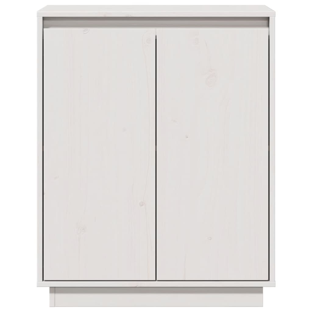 Skänk Vit 60x34x75 cm massiv furu