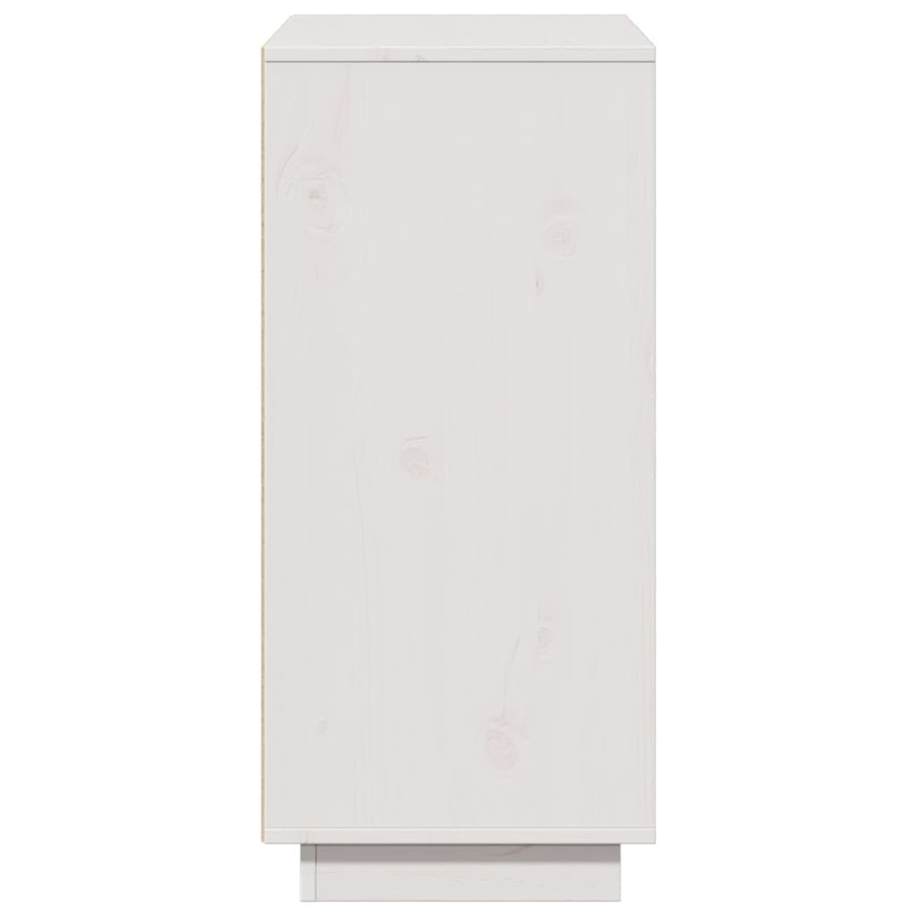 Skänk Vit 60x34x75 cm massiv furu