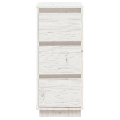 Skåp vit 2 st 32x34x75 cm massiv furu