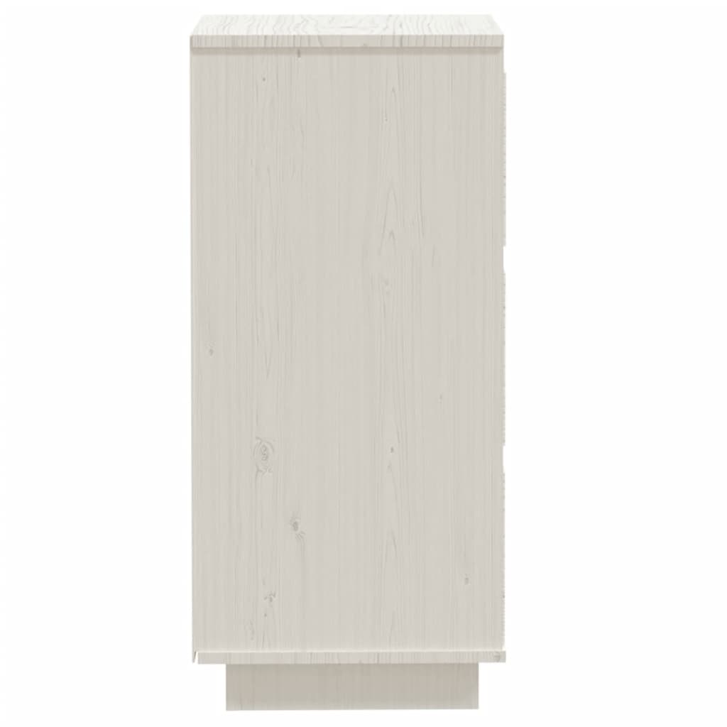 Skåp vit 2 st 32x34x75 cm massiv furu