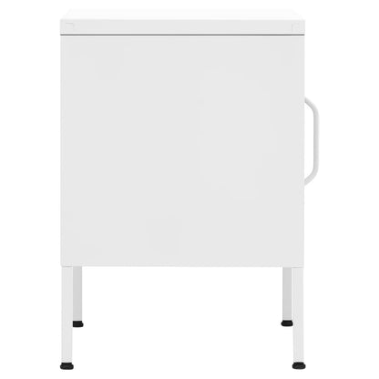 Sängbord 2 st vit 35x35x51 cm stål