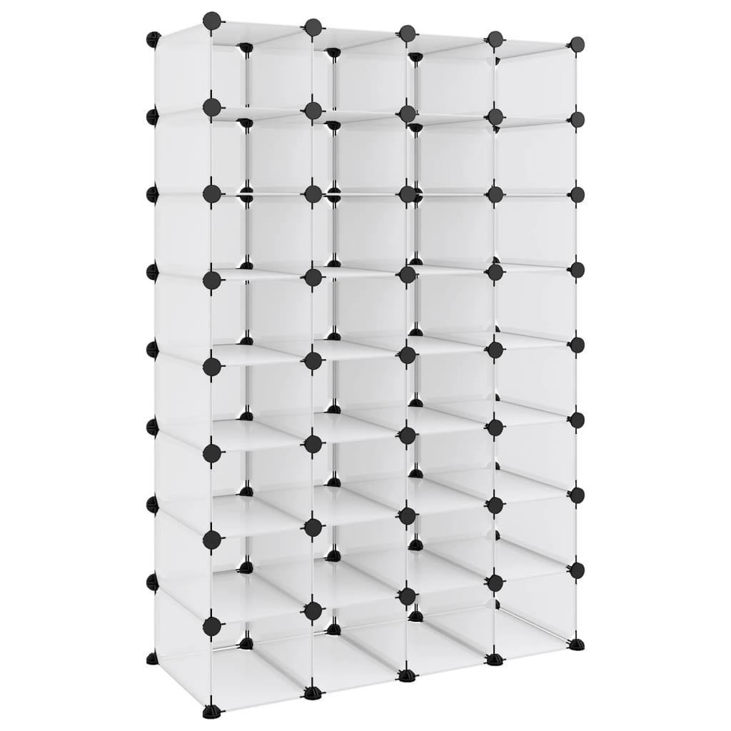 Skoställ DIV. Skohylla transparent 93x36,5x140 cm PP