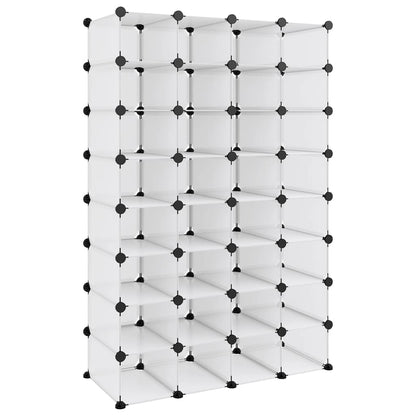 Skoställ DIV. Skohylla transparent 93x36,5x140 cm PP