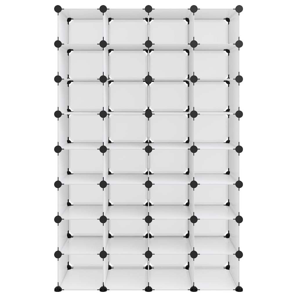 Skoställ DIV. Skohylla transparent 93x36,5x140 cm PP