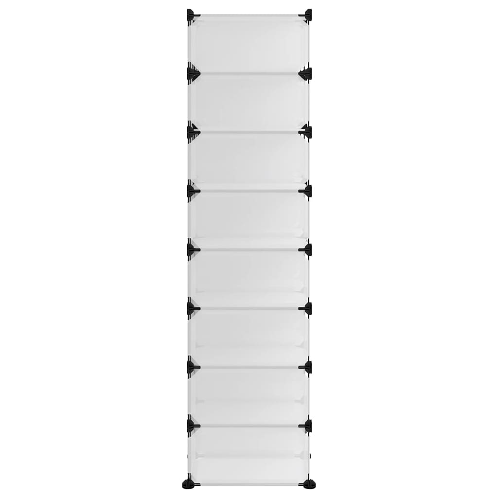Skoställ DIV. Skohylla transparent 93x36,5x140 cm PP