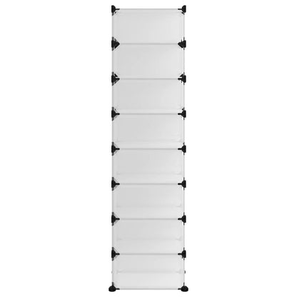 Skoställ DIV. Skohylla transparent 93x36,5x140 cm PP