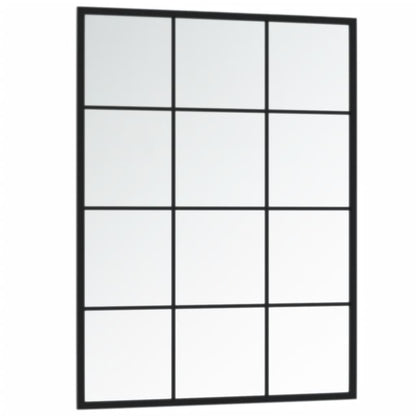 Väggspegel Svart 80x60 cm metall