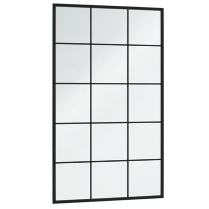 Väggspegel Svart 100x60 cm metall