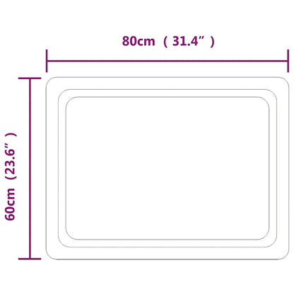 Badrumsspegel LED 80x60 cm