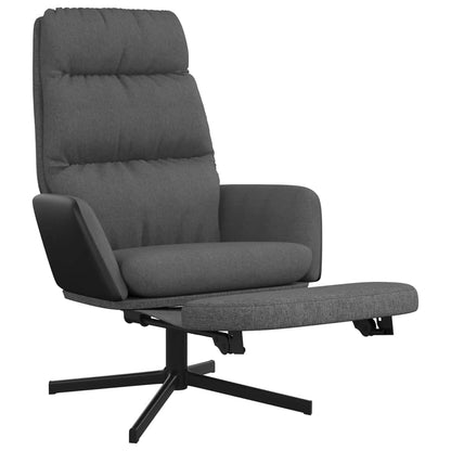 Fåtölj Mörkgrå Vilstol med fotstöd tyg