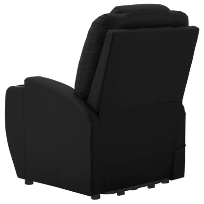 Fåtölj Svart med uppresningshjälp konstläder