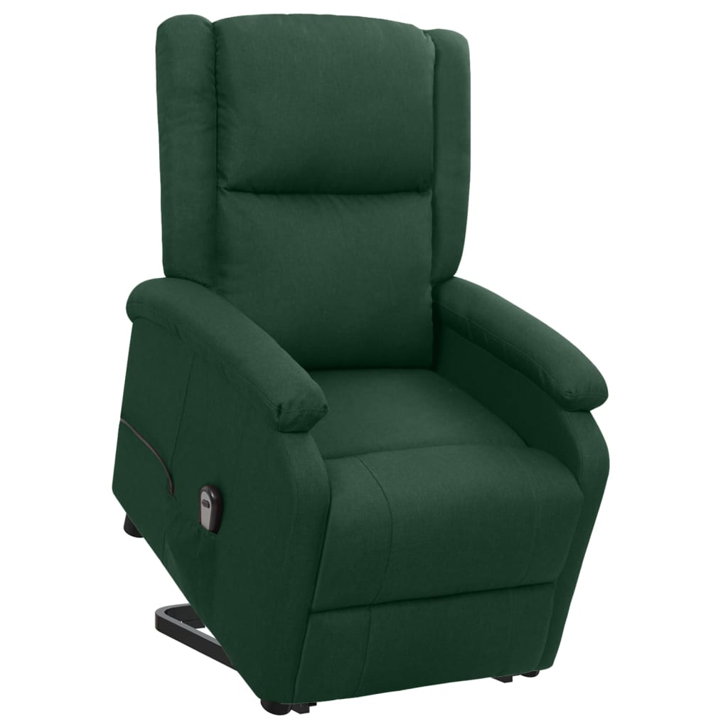 Fåtölj Grön Mörkgrön med uppresningshjälp tyg