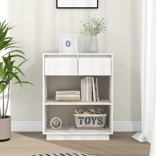 Avlastningsbord Konsollbord Vit 60x34x75 cm massiv furu
