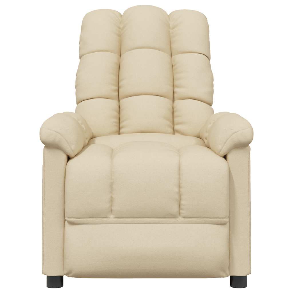 Fåtölj Gräddvit Reclinerfåtölj tyg