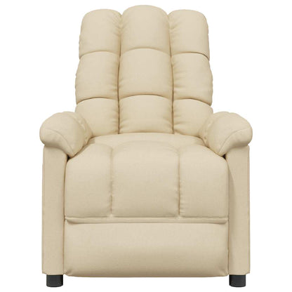Fåtölj Gräddvit Reclinerfåtölj tyg
