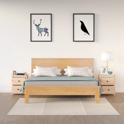 Sängbord 2 st 50x35x61,5 cm massiv furu
