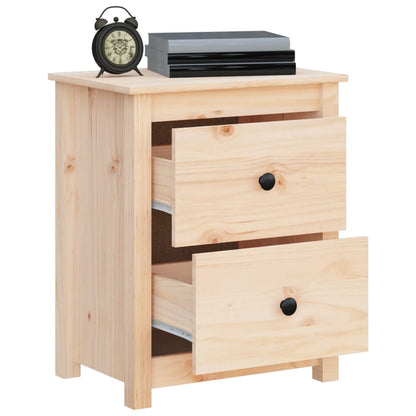 Sängbord 2 st 50x35x61,5 cm massiv furu