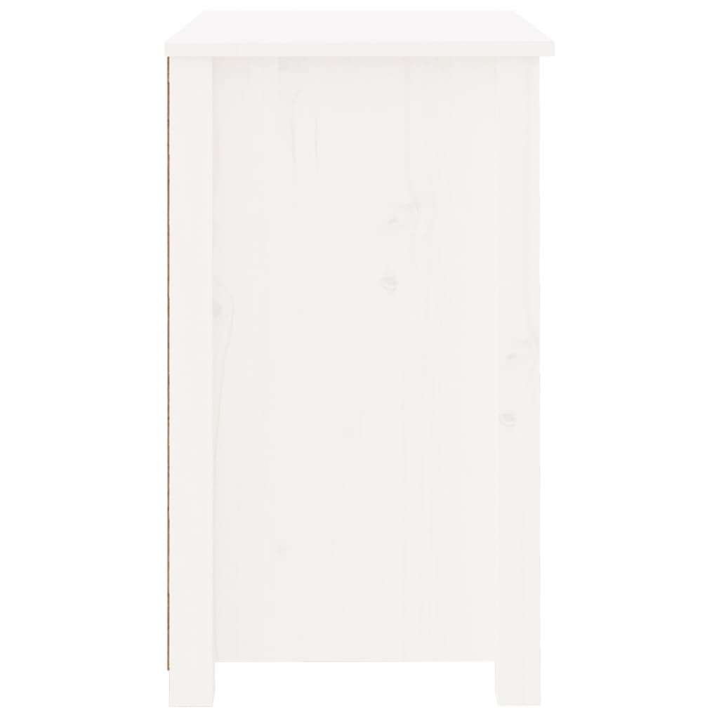 Sängbord 2 st vit 50x35x61,5 cm massiv furu