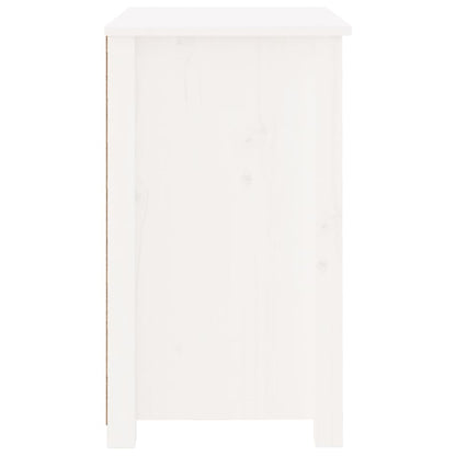 Sängbord 2 st vit 50x35x61,5 cm massiv furu
