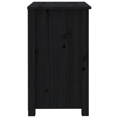 Sängbord 2 st svart 50x35x61,5 cm massiv furu