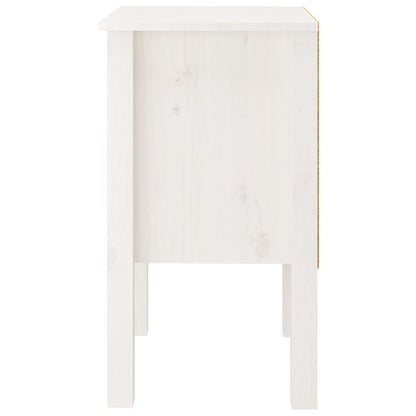 Sängbord 2 st vit 40x35x61,5 cm massiv furu