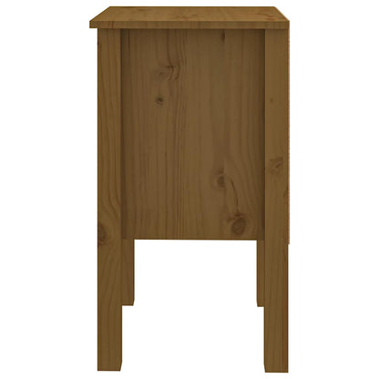 Sängbord 2 st honungsbrun 40x35x61,5 cm massiv furu