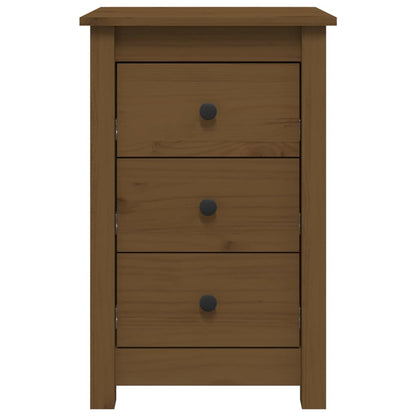 Sängbord 2 st honungsbrun 40x35x61,5 cm massiv furu