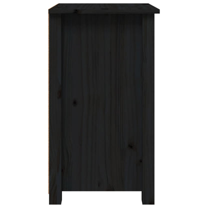 Sängbord 2 st svart 40x35x61,5 cm massiv furu