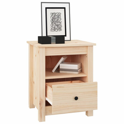 Sängbord 2 st 40x35x49 cm massiv furu