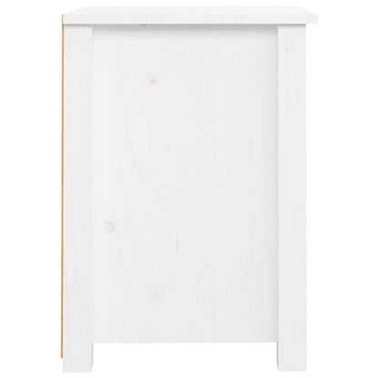Sängbord 2 st vit 40x35x49 cm massiv furu