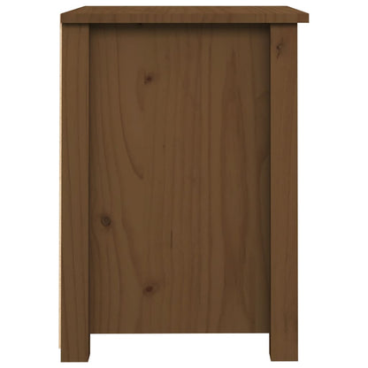 Sängbord 2 st honungsbrun 40x35x49 cm massiv furu