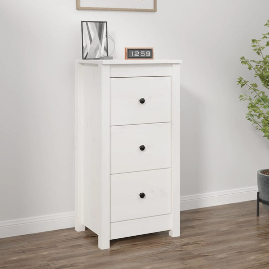 Skänk Vit 40x35x80 cm massiv furu